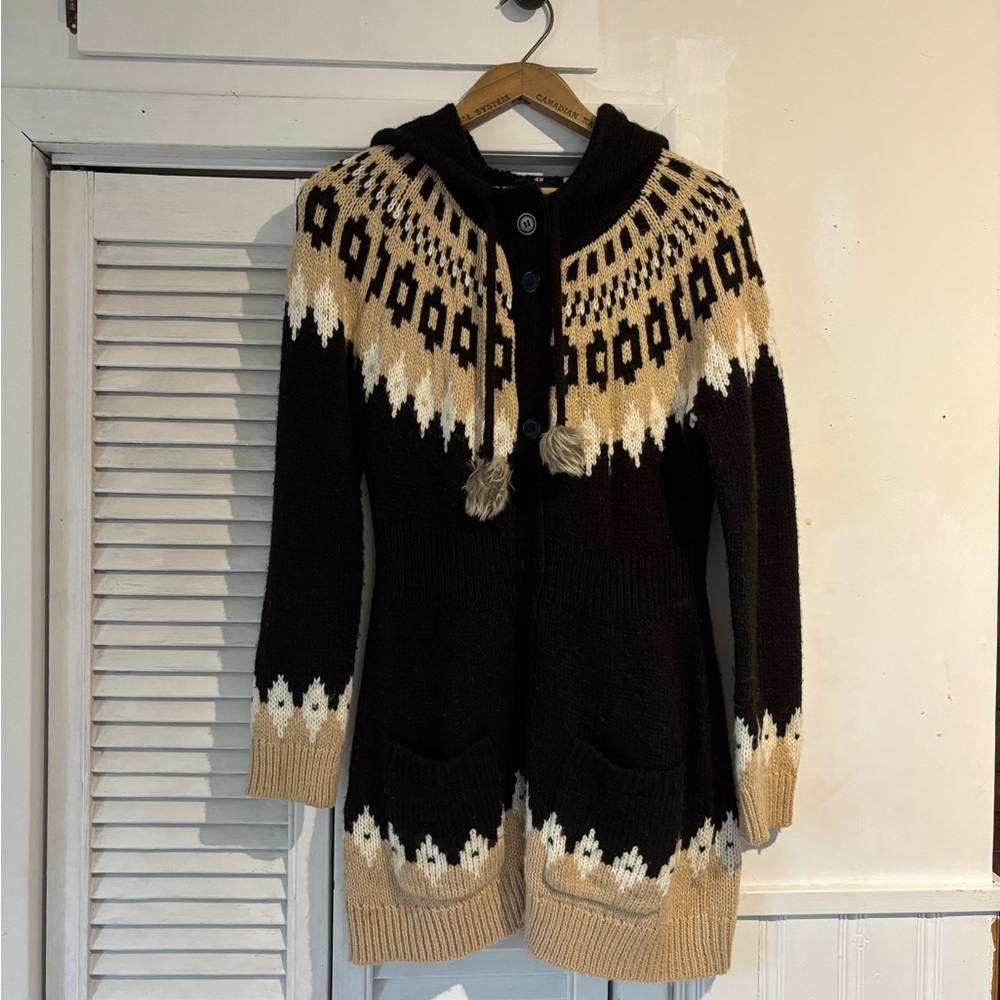 H&M Button down Hooded Cardigan